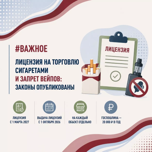 Лицензия на торговлю сигаретами и запрет вейпов: законы опубликованы