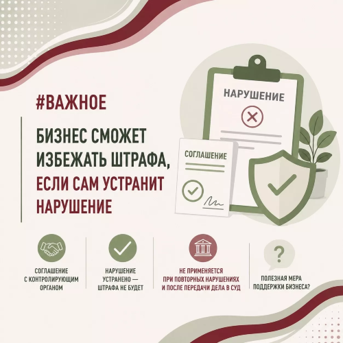 Бизнес сможет избежать штрафа, если сам устранит нарушение
