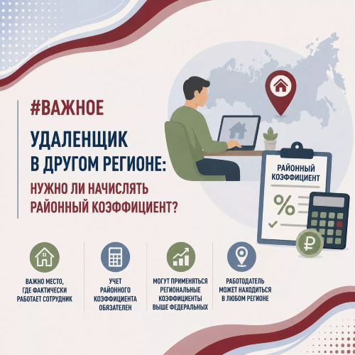 Удаленщик в другом регионе: нужно ли начислять районный коэффициент?